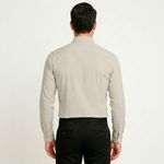 Camisa Masculina Ogochi ML Slim Casual  Bege Xadrez(K17506)