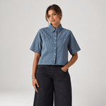 Camisa Feminina Levi's  Xadrez Azul (005CR0006)