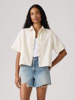 Camisa Feminina Levi's Logan Manga Curta Off White (005CR0001)