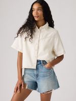 Camisa Feminina Levi's Logan Manga Curta Off White (005CR0001)