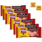 Kit 6 Aventura - Biscoito doce de chocolate com recheio de chocolate branco e frutas vermelhas- SEM GLÚTEN - Praat
