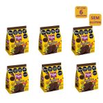 Kit 6 Marineritas Bañadas Praat - Biscoito com sal marinho coberto com chocolate meio amargo SEM GLÚTEN - 125g