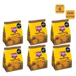 Kit 6 Marineritas com Sementes Praat - Biscoito salgado com sementes e sal marinho - SEM GLÚTEN - SEM KITNIOT - 125