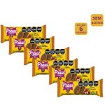 Kit 6 Rellenas Avelanas Praat - Biscoito doce recheado sabor chocolate com recheio de avelas - SEM GLÚTEN - 85g