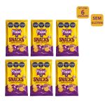 Kit 6 Snacks Praat - Biscoito salgado sabor fugazzeta - SEM GLÚTEN - 55g
