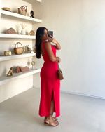 Vestido Midi Stella - Vermelho