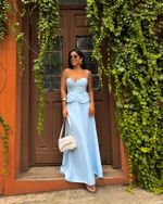 Corset Peplum Magani - Azul