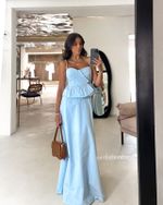 Corset Peplum Magani - Azul