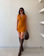 Vestido Curto Bloom - Mostarda