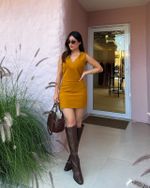 Vestido Curto Bloom - Mostarda