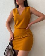 Vestido Curto Bloom - Mostarda