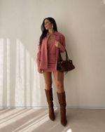 Camisa Franjas Village - Rosa