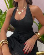 Saia Curta Tricot Ibiza - Preto