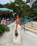 Vestido Longo Oasis - Estampado