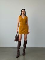 Vestido Curto Bloom - Mostarda