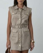 Vestido Colete Ivy - Bege