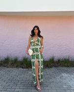 Vestido Bordado Dreamlike - Verde