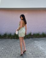 Saia Curta Jacquard Isla - Verde