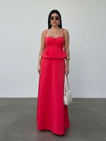 Saia Longa Magani - Vermelho
