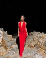 Vestido Longo Riviera - Vermelho
