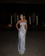 Vestido Longo D'ara - Prata