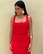 Vestido Midi Stella - Vermelho