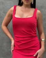 Vestido Midi Stella - Vermelho