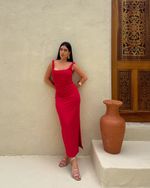 Vestido Midi Stella - Vermelho