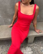 Vestido Midi Stella - Vermelho