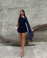 Blusa Franjas Sauípe - Marinho