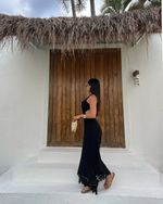 Vestido Longo Reina - Preto