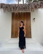 Vestido Longo Reina - Preto