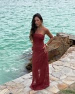 Vestido Longo Marenza - Ganache