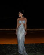 Vestido Longo D'ara - Prata
