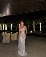 Vestido Longo D'ara - Prata