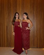 Saia Midi Leblon - Bordo