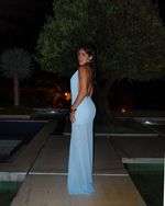 Vestido Longo Calamonte - Azul