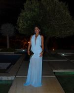 Vestido Longo Calamonte - Azul