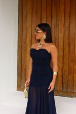 Vestido Lastex Marena - Marinho
