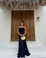 Vestido Lastex Marena - Marinho