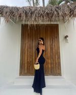 Vestido Lastex Marena - Marinho