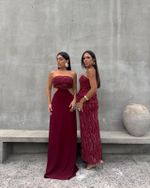 Saia Midi Leblon - Bordo