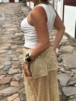 Saia Paetê Iara - Amarelo