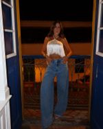 Cropped Franjas Nevada - Branco