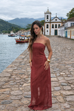 Vestido Longo Marenza - Ganache
