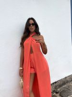 Blusa Túnica Marina - Coral