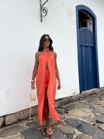 Blusa Túnica Marina - Coral