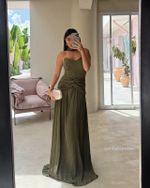 Vestido Longo Elaya - Verde Oliva