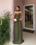 Vestido Longo Elaya - Verde Oliva