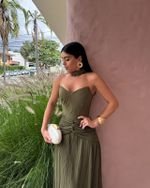Vestido Longo Elaya - Verde Oliva